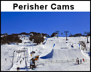 Perisher, Blue Cow and Guthega Snow Cams via The Shed Ski Hire